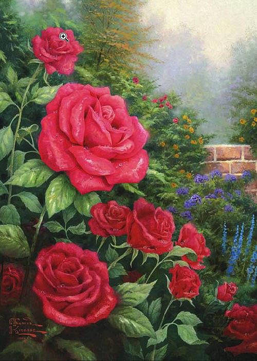 Thomas Kinkade A Perfect Red Rose